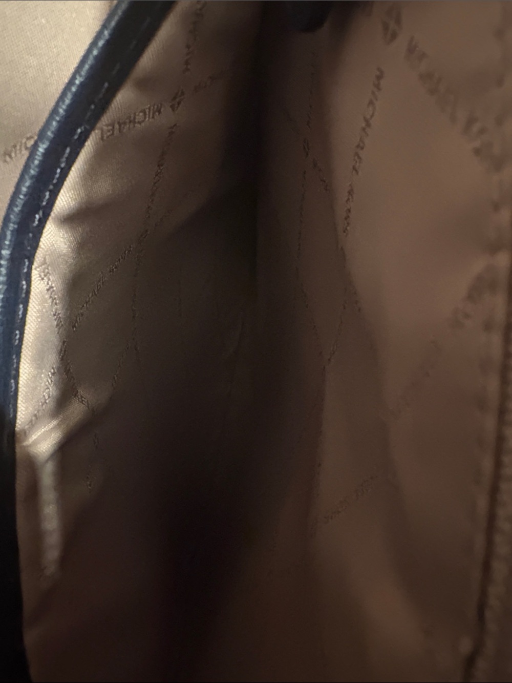Michael Kors Navy Compact Leather Backpack with Gold Detail. Great shape. - Picture 4 of 6
